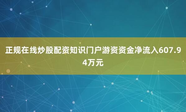 正规在线炒股配资知识门户游资资金净流入607.94万元