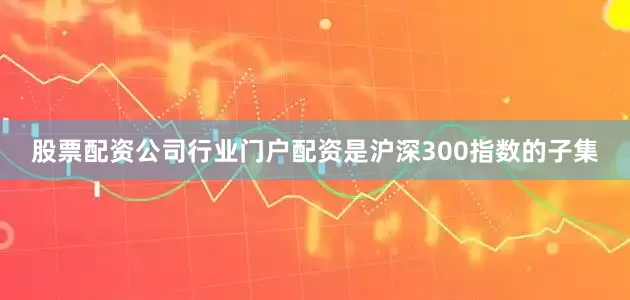 股票配资公司行业门户配资是沪深300指数的子集